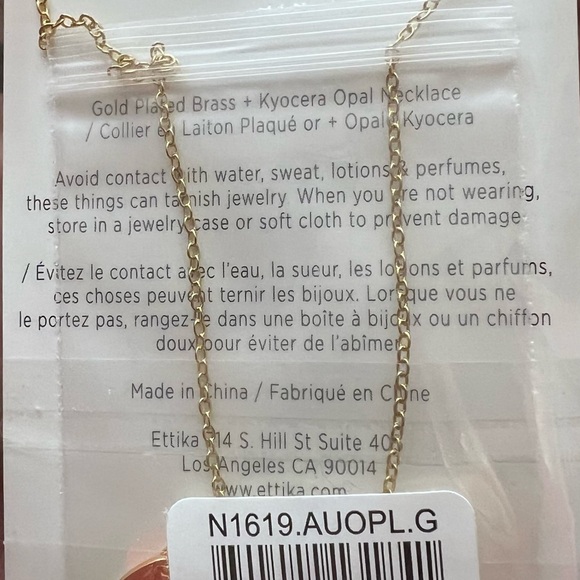 Ettika Gold Necklace with Iridescent Pendant - Picture 2 of 2